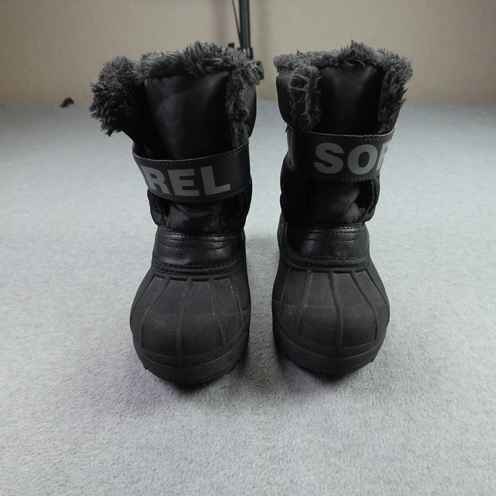 Sorel Snow Boot Toddler 11 Black Winter Commander Insulated Waterproof Warm